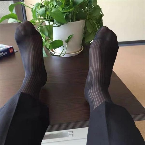 men's socks stockings high tube pinstripe ultra-thin dark pattern japanese business, Black
men's socks stockings high tube pinstripe ultra-thin dark pattern japanese business, Black