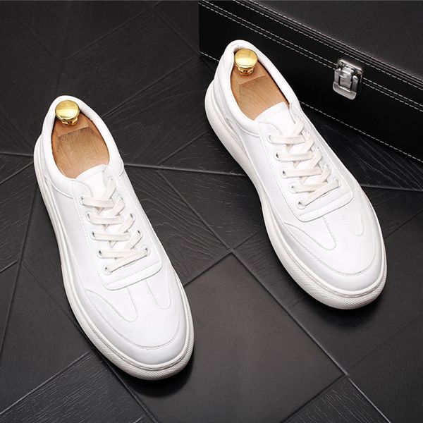 design korean male yellow white leather youth city boy dressed up platform zapatos shoes 84ok, Black
design korean male yellow white leather youth city boy dressed up platform zapatos shoes 84ok, Black