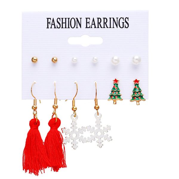 new christmas day tassel star snowflake earrings set for women festival santa claus earring halloween dangle earrings jewelry, Silver
new christmas day tassel star snowflake earrings set for women festival santa claus earring halloween dangle earrings jewelry, Silver