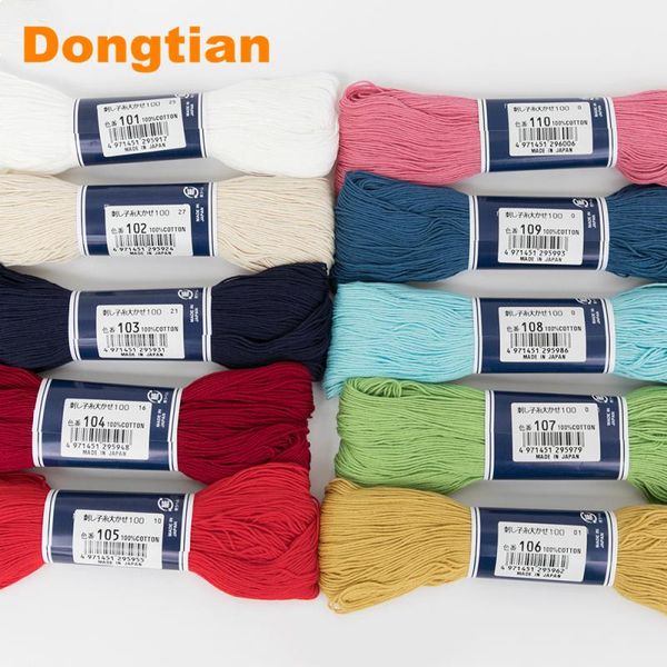 100meter/piece olympus solid color sashiko thread 100% cotton 6 strands embroidery thread made in japan 14 color available, Black;white
100meter/piece olympus solid color sashiko thread 100% cotton 6 strands embroidery thread made in japan 14 color available, Black;white