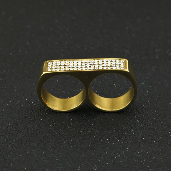 mens double finger rings fashion hip hop ring jewelry iced out stainless steel gold rings fashion design, Silver
mens double finger rings fashion hip hop ring jewelry iced out stainless steel gold rings fashion design, Silver