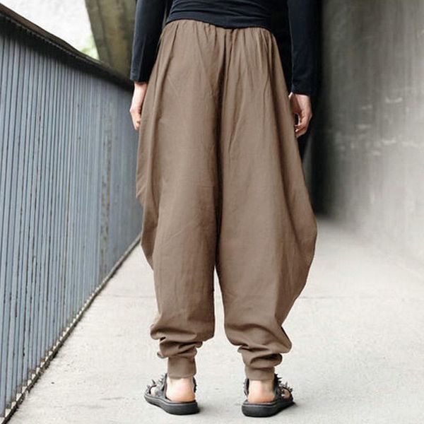 men harem pants solid wide leg trousers men long yoga high waist pants male boho dance wear jogging clothing, Black
men harem pants solid wide leg trousers men long yoga high waist pants male boho dance wear jogging clothing, Black