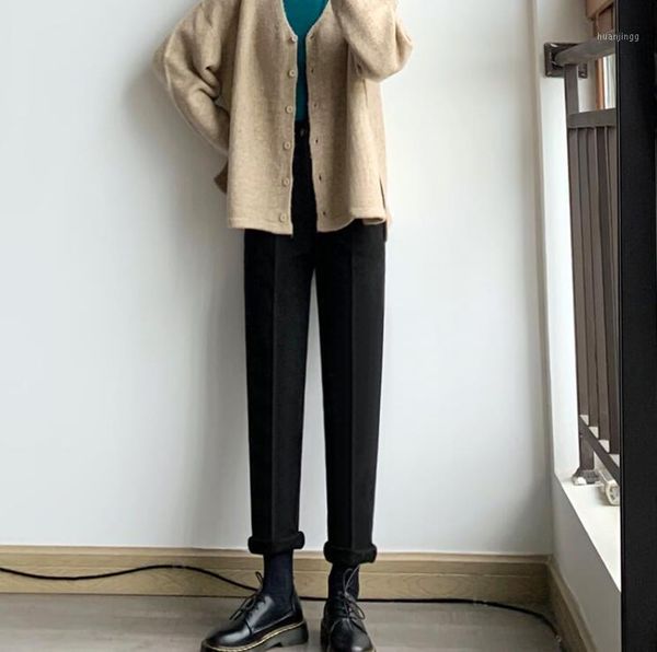 spring and autumn trousers women fashion high waist women harem pants plus size 7xl woolen cloth korean pants1, Black;white
spring and autumn trousers women fashion high waist women harem pants plus size 7xl woolen cloth korean pants1, Black;white