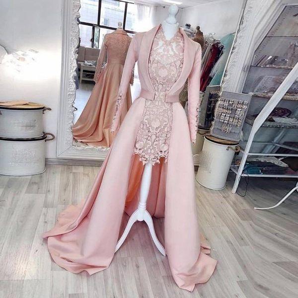 plus size long sleeves cocktail formal prom dress short pink lace prom dresses 2021 long vestido longo vestido de festa, Black
plus size long sleeves cocktail formal prom dress short pink lace prom dresses 2021 long vestido longo vestido de festa, Black