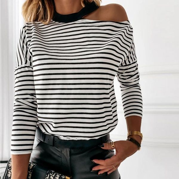 autumn classic striped loose tshirt women t-shirts black white color contrast tee shirt for female clothes long sleeve tees
autumn classic striped loose tshirt women t-shirts black white color contrast tee shirt for female clothes long sleeve tees