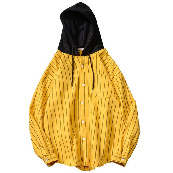 men's casual shirts hooded plaid korean flannel striped long sleeve shirt men fashion loose slim fit social youth cotton yellow, White;black
men's casual shirts hooded plaid korean flannel striped long sleeve shirt men fashion loose slim fit social youth cotton yellow, White;black