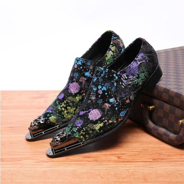 dress shoes italian fashion man casual metal toes mixed-color flowers cover loafers bullock party business men wedding shoes1, Black
dress shoes italian fashion man casual metal toes mixed-color flowers cover loafers bullock party business men wedding shoes1, Black