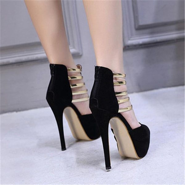 sandals women's shoes super high heel fish mouth ladies hollow metal waterproof platform stiletto, Black
sandals women's shoes super high heel fish mouth ladies hollow metal waterproof platform stiletto, Black