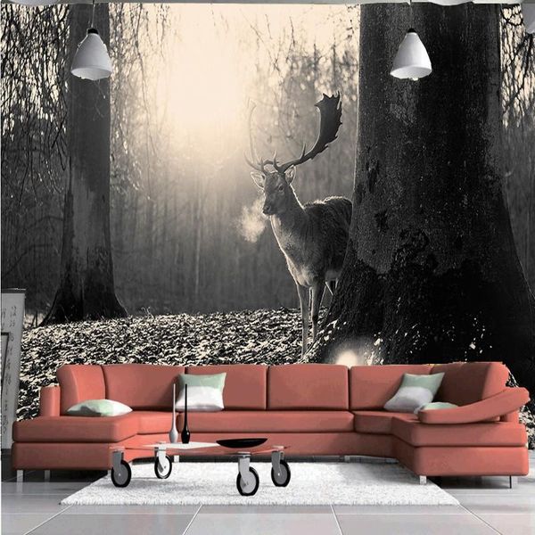 dropship p wallpaper modern writing black white elk forest mural custom bar living room tv background 3d wall paper
dropship p wallpaper modern writing black white elk forest mural custom bar living room tv background 3d wall paper