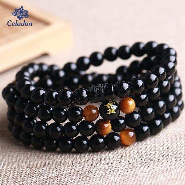 charm bracelets 6mm 8mm 108 beads obsidian crystal zodiac bracelet tiger eyes black color for women men jewelry, Golden;silver
charm bracelets 6mm 8mm 108 beads obsidian crystal zodiac bracelet tiger eyes black color for women men jewelry, Golden;silver