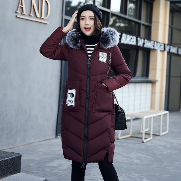 2021 new women parka mujer cotton wadded winter coat long female fur collar with hoodie student coats quilted parkas wxf207 t0tu, Black
2021 new women parka mujer cotton wadded winter coat long female fur collar with hoodie student coats quilted parkas wxf207 t0tu, Black