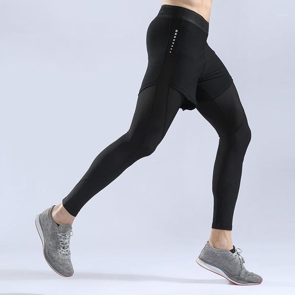 running pants mens tights leggings compression tight two pieces jogging training trousers basketball fitness gym sports clothing1, Black;blue
running pants mens tights leggings compression tight two pieces jogging training trousers basketball fitness gym sports clothing1, Black;blue