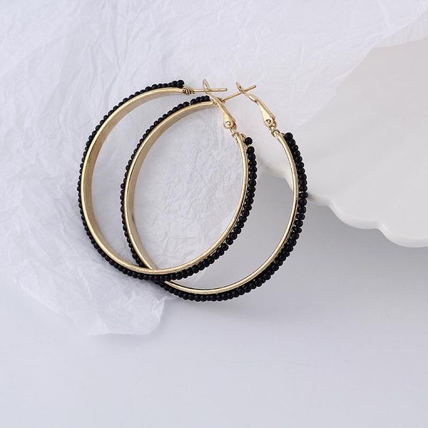 elegant hoop earrings for women chic white/black small pearl beads round circle loop earing statement brinco boucles d'oreilles, Golden;silver
elegant hoop earrings for women chic white/black small pearl beads round circle loop earing statement brinco boucles d'oreilles, Golden;silver