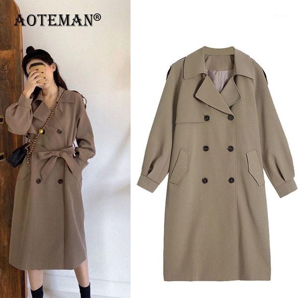 women trench coats autumn spring jackets female outwear double breasted long jacket women's clothing oversize lady coat ll1701, Black;brown
women trench coats autumn spring jackets female outwear double breasted long jacket women's clothing oversize lady coat ll1701, Black;brown