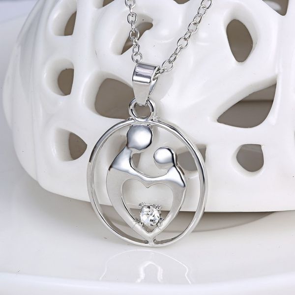 new necklace mom zircon pendant, popular necklace in europe and america, holiday gift factory direct spot, Silver
new necklace mom zircon pendant, popular necklace in europe and america, holiday gift factory direct spot, Silver