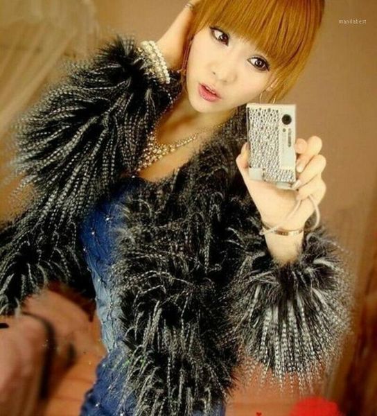 chic fashion women faux peacock feathers faux fur jacket winter party dress coat slim fit casual winter jacket outwear1, Black
chic fashion women faux peacock feathers faux fur jacket winter party dress coat slim fit casual winter jacket outwear1, Black