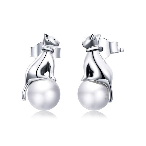 stud 925 solid silver cat pearl earrings for women fashion niche design sense lady s925 sterling animal, Golden;silver
stud 925 solid silver cat pearl earrings for women fashion niche design sense lady s925 sterling animal, Golden;silver