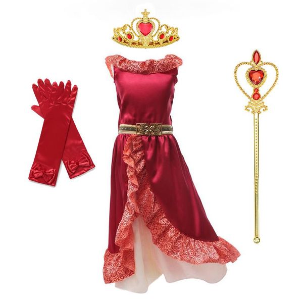girl princess elena adventure dress up cosplay costume sleeveless deluxe red kids party halloween fantasy elena dress, Red;yellow
girl princess elena adventure dress up cosplay costume sleeveless deluxe red kids party halloween fantasy elena dress, Red;yellow