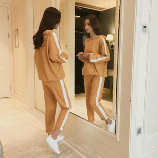 running sets girl's autumn sport loose sweater ankle-length pants suit women's morning sports student two-piece1, Black;blue
running sets girl's autumn sport loose sweater ankle-length pants suit women's morning sports student two-piece1, Black;blue