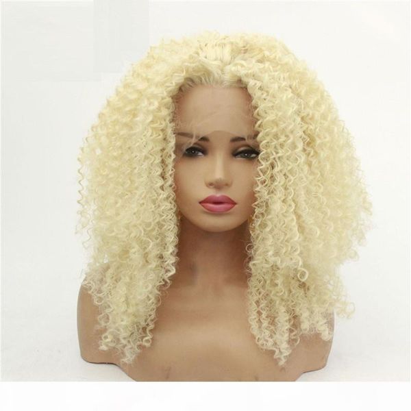 613 blonde synthetic lace frontal wigs afro kinky curly lace front wig high temperature fiber perruques de cheveux humains 180713-#613, Black;brown
613 blonde synthetic lace frontal wigs afro kinky curly lace front wig high temperature fiber perruques de cheveux humains 180713-#613, Black;brown