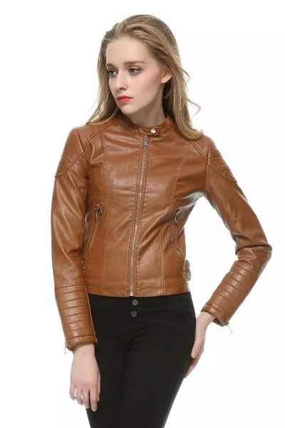 casual fashion short winter jacket women slim zipper faux leather jacket autumn solid bomber pu leather, Black
casual fashion short winter jacket women slim zipper faux leather jacket autumn solid bomber pu leather, Black