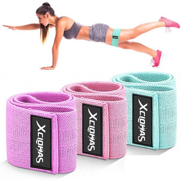 Xc Lohas 3/4/5 Pcs Fabric Booty Bands Resistance Band Latex Loops Set Women Men Bulegs Workout Exercise Stretch Band Home Gym