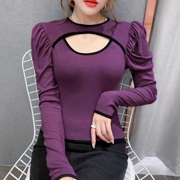 women's t-shirt 2021 autumn woman tshirts fashion long sleeve hollow out t-shirts elegant slim solid color plus size, White
women's t-shirt 2021 autumn woman tshirts fashion long sleeve hollow out t-shirts elegant slim solid color plus size, White