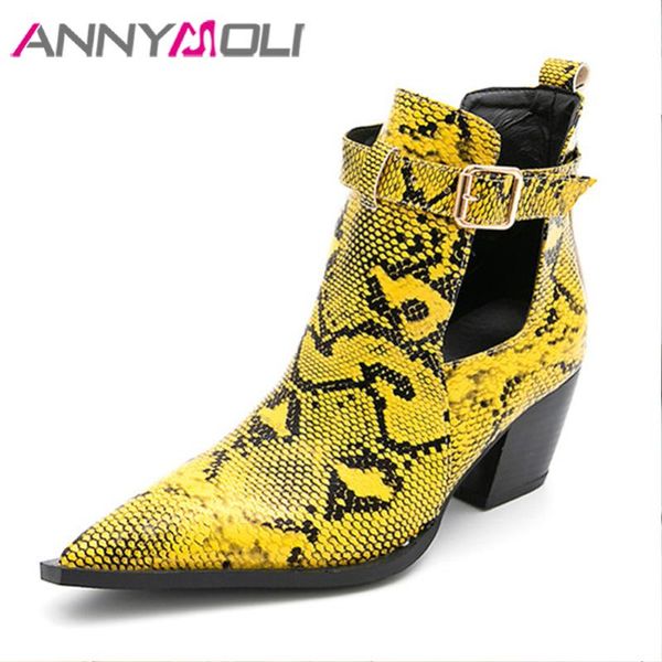 boots annymoli women ankle shoes snake print buckle high heel short pointed toe thick heels lady autumn yellow 45, Black
boots annymoli women ankle shoes snake print buckle high heel short pointed toe thick heels lady autumn yellow 45, Black