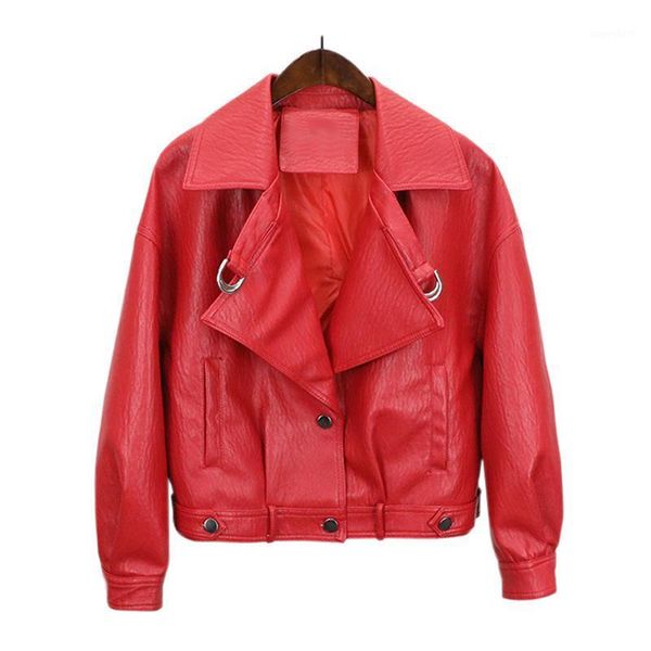 faux pu leather jacket women spring autumn turn-down collar zipper loose short coat fahion motorcycle ladies leather jackets1, Black
faux pu leather jacket women spring autumn turn-down collar zipper loose short coat fahion motorcycle ladies leather jackets1, Black