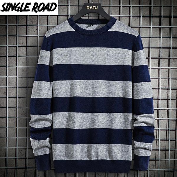 singleroad mens knitted sweater men 2020 winter striped sweaters pullover jumper harajuku korean style casual blue sweater men, White;black
singleroad mens knitted sweater men 2020 winter striped sweaters pullover jumper harajuku korean style casual blue sweater men, White;black