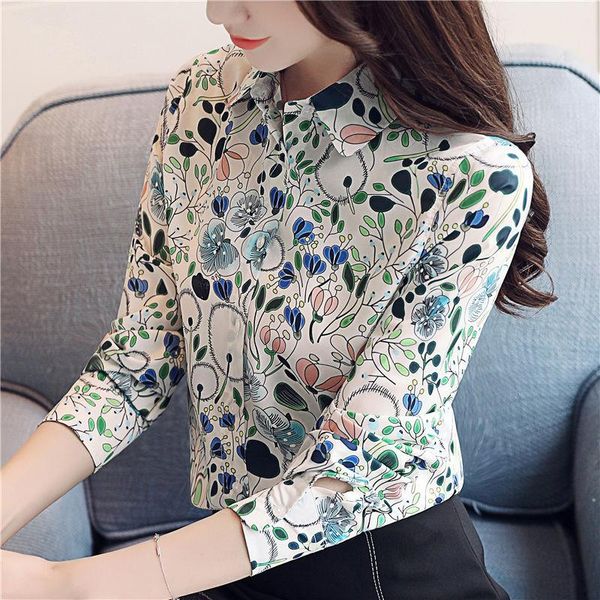 women's blouses & shirts women spring summer style imitate silk lady casual long sleeve turn-down collar flower printed blusas zz0403, White
women's blouses & shirts women spring summer style imitate silk lady casual long sleeve turn-down collar flower printed blusas zz0403, White