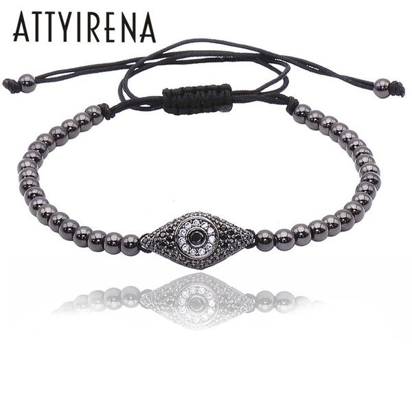 charm bracelets attyirena fashion style pave eye connector & 4mm round beads bangles braided macrame men jewelry, Golden;silver
charm bracelets attyirena fashion style pave eye connector & 4mm round beads bangles braided macrame men jewelry, Golden;silver