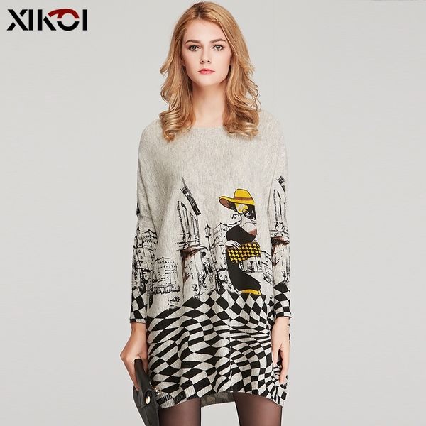 xikoi spring clothes oversized winter sweaters for women knitted print long wool pullovers pull femme warm batwing sleeve jumper y200910, White;black
xikoi spring clothes oversized winter sweaters for women knitted print long wool pullovers pull femme warm batwing sleeve jumper y200910, White;black
