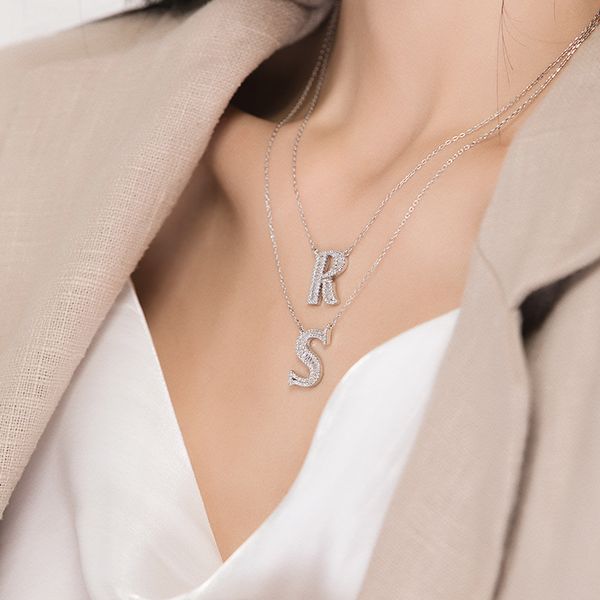 wifes romantic travel same style 26 english letters necklace female zircon version clavicle chain female fashion design, Silver
wifes romantic travel same style 26 english letters necklace female zircon version clavicle chain female fashion design, Silver