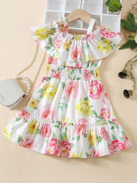 toddler girls floral print cold shoulder ruffle trim shirred waist dress she, Red;yellow
toddler girls floral print cold shoulder ruffle trim shirred waist dress she, Red;yellow