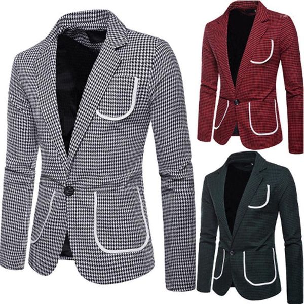 stylish men casual slim fit formal one button suit plaid pocket blazer coat jacket clothing1, White;black
stylish men casual slim fit formal one button suit plaid pocket blazer coat jacket clothing1, White;black