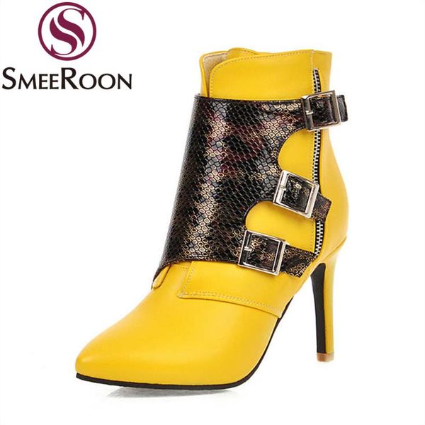 smeeroon plus size 34-48 fashion ankle boots pointed toe zip high heels autumn winter boots mixed colors ladies prom 2020, Black
smeeroon plus size 34-48 fashion ankle boots pointed toe zip high heels autumn winter boots mixed colors ladies prom 2020, Black