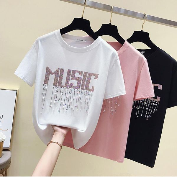 shiny lurex t рубашка женщины одежда летние топы mujer verano 2019 жемчуг из бисера лучшие хлопковые футболка женщины футболка tee рубашка f, White
shiny lurex t рубашка женщины одежда летние топы mujer verano 2019 жемчуг из бисера лучшие хлопковые футболка женщины футболка tee рубашка f, White