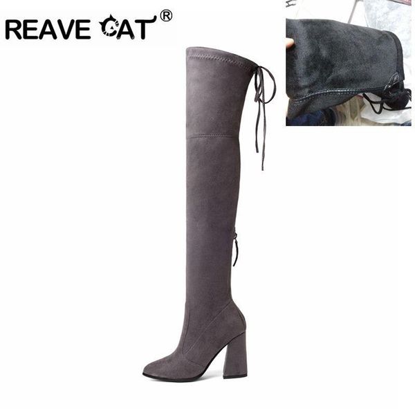 boots reave cat 2021 women zipper over the knee stretch fabrics pointed toe look slim hoof high heels shoes size 431, Black
boots reave cat 2021 women zipper over the knee stretch fabrics pointed toe look slim hoof high heels shoes size 431, Black