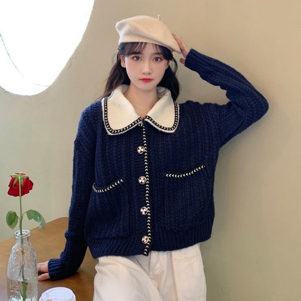 2021 women's clothes knitted cardigan sweet, preppy-style preppy autumn long, new loose sweaters cozy lolita meshes k0q8, White;black
2021 women's clothes knitted cardigan sweet, preppy-style preppy autumn long, new loose sweaters cozy lolita meshes k0q8, White;black