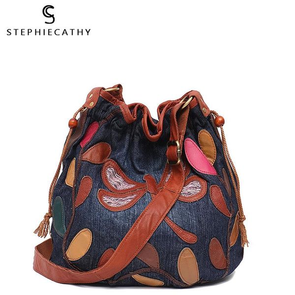 shoulder bags sc vintage real leather women denim&leather patchwork bag ladies bucket handbag female drawstring hobo cross body
shoulder bags sc vintage real leather women denim&leather patchwork bag ladies bucket handbag female drawstring hobo cross body