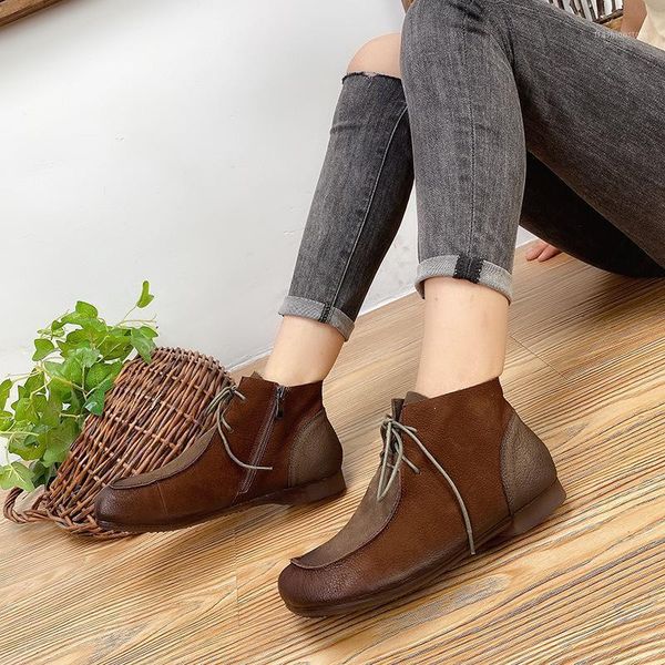 boots yourseason ladies 2021 autumn spring lace up shoes round toe flat with women ankle platform genuine leather1, Black
boots yourseason ladies 2021 autumn spring lace up shoes round toe flat with women ankle platform genuine leather1, Black