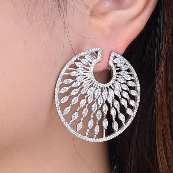 stud missvikki charming shiny romantic full cz earrings noble round ear clip for women bridal wedding engagement jewelry trendy, Golden;silver
stud missvikki charming shiny romantic full cz earrings noble round ear clip for women bridal wedding engagement jewelry trendy, Golden;silver
