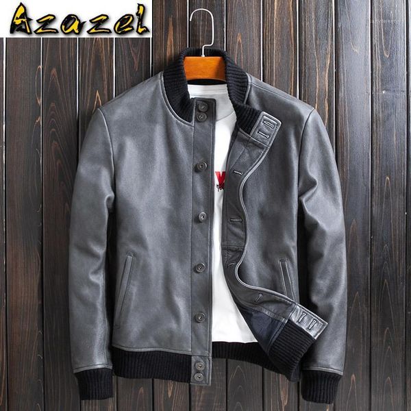 men's leather & faux azazel genuine jacket men 100% cow coat bomber spring autumn motorcycle jackets wplj1333 j41201, Black
men's leather & faux azazel genuine jacket men 100% cow coat bomber spring autumn motorcycle jackets wplj1333 j41201, Black