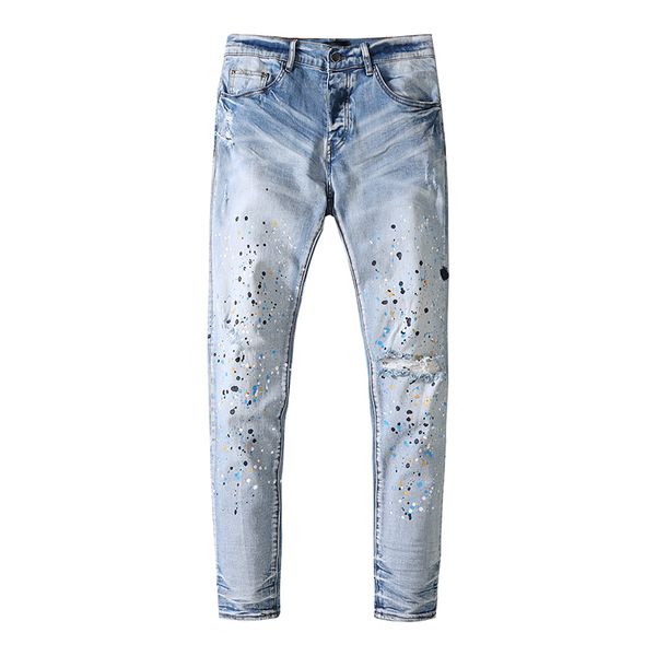 fashion new mens scribble oil paint ripped jeans youth high street distressed trousers casual washed vintage skinny pencil pants, Blue
fashion new mens scribble oil paint ripped jeans youth high street distressed trousers casual washed vintage skinny pencil pants, Blue