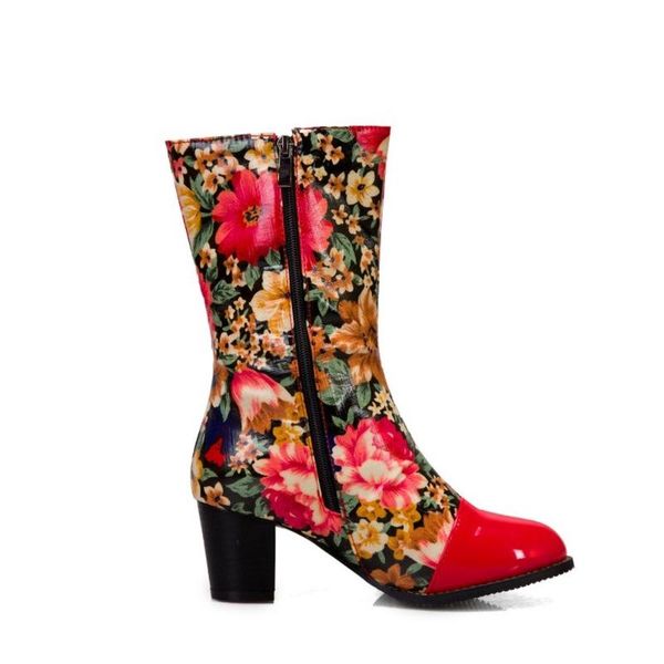 boots us4-13 womens round toe floral printed ankle mixed colors block high heel shoes warm winter fleece liner plus size 34-48, Black
boots us4-13 womens round toe floral printed ankle mixed colors block high heel shoes warm winter fleece liner plus size 34-48, Black