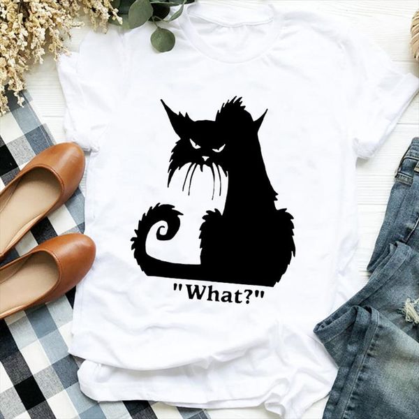 women lady cat cartoon fashion 90s clothing fall halloween print t tee womens tshirt female shirt clothes graphic t shirt, White
women lady cat cartoon fashion 90s clothing fall halloween print t tee womens tshirt female shirt clothes graphic t shirt, White