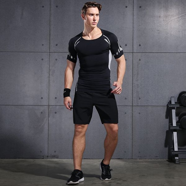 gym mens men compression running suits body building sets short tshirt and pants gym fitness workout tights clothing pcs, Gray
gym mens men compression running suits body building sets short tshirt and pants gym fitness workout tights clothing pcs, Gray