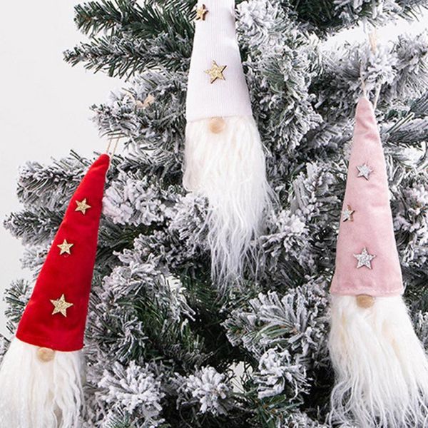 christmas tree pendant fireplace ornaments plush new cute atmosphere dwarf christmas ornament1