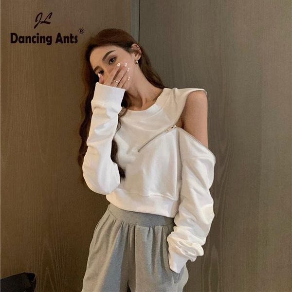 women's hoodies & sweatshirts irregular solid pullover zipper woman long sleeve women off shoulder harajuku fashion clothing, Black
women's hoodies & sweatshirts irregular solid pullover zipper woman long sleeve women off shoulder harajuku fashion clothing, Black